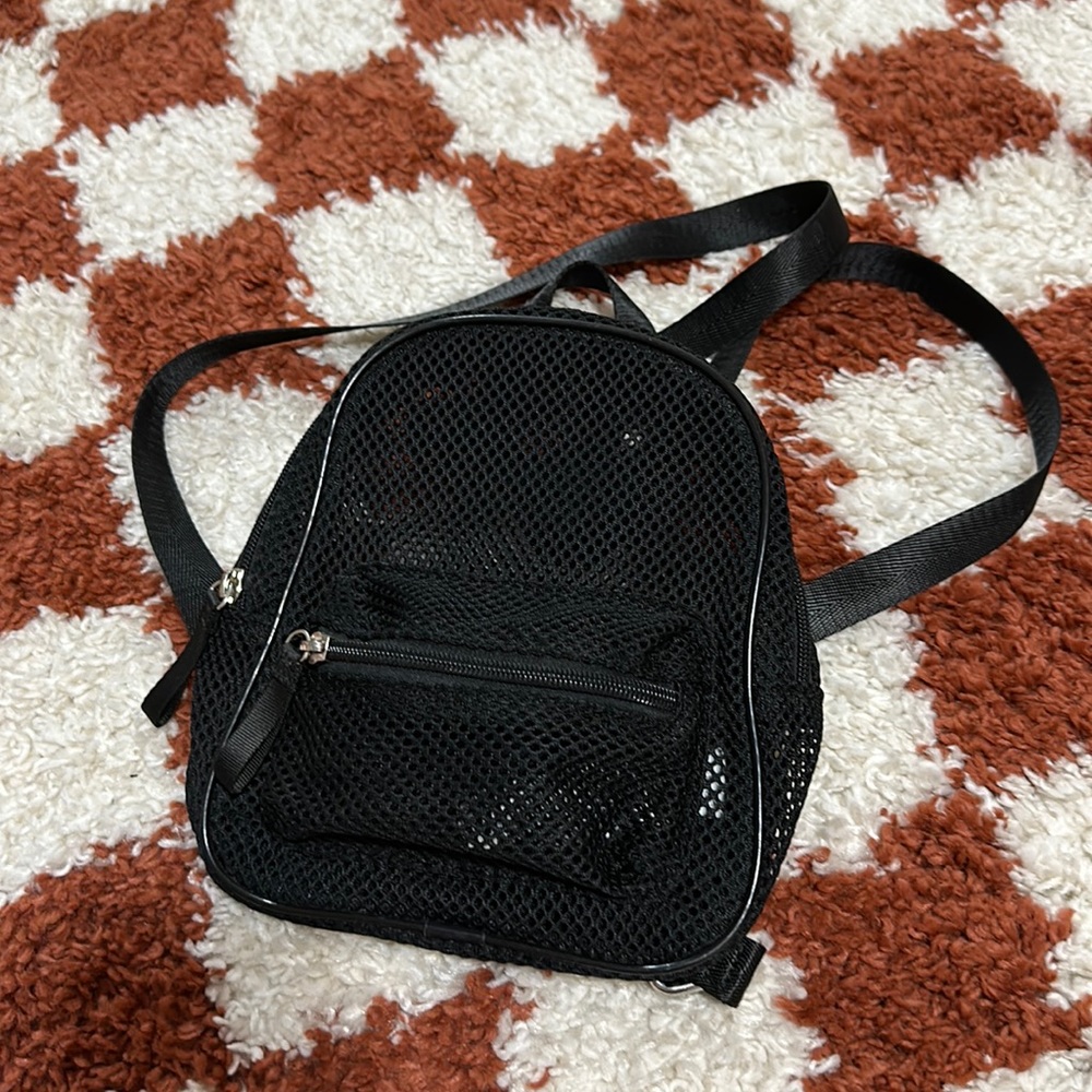 Forever 21 Black Mesh Backpack